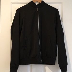 Black bomber jacket